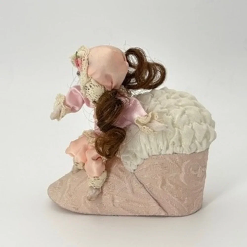 Melnicks Curiosity Shoppe Handmade OOAK Creepy Porcelain Doll in Pink Lace Shoe